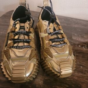 Dolce & Gabbana Gold low-top sneakers Kids size 12.5